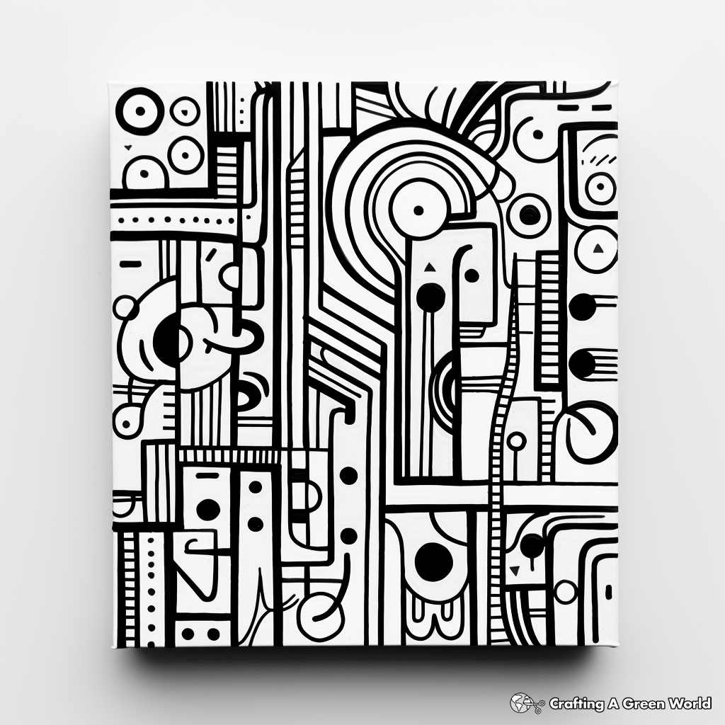 Artistic Abstract Magnet Coloring Pages 1