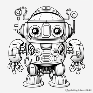 Artistic Abstract Robot Coloring Pages 2