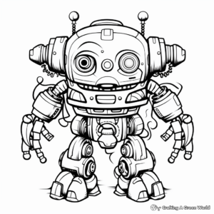 Artistic Abstract Robot Coloring Pages 3