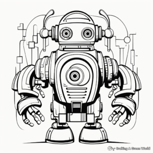 Artistic Abstract Robot Coloring Pages 4