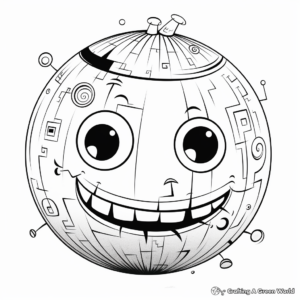 Artistic Abstract Sphere Coloring Pages 2