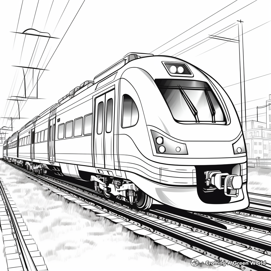 Artistic Abstract Train Coloring Pages 1