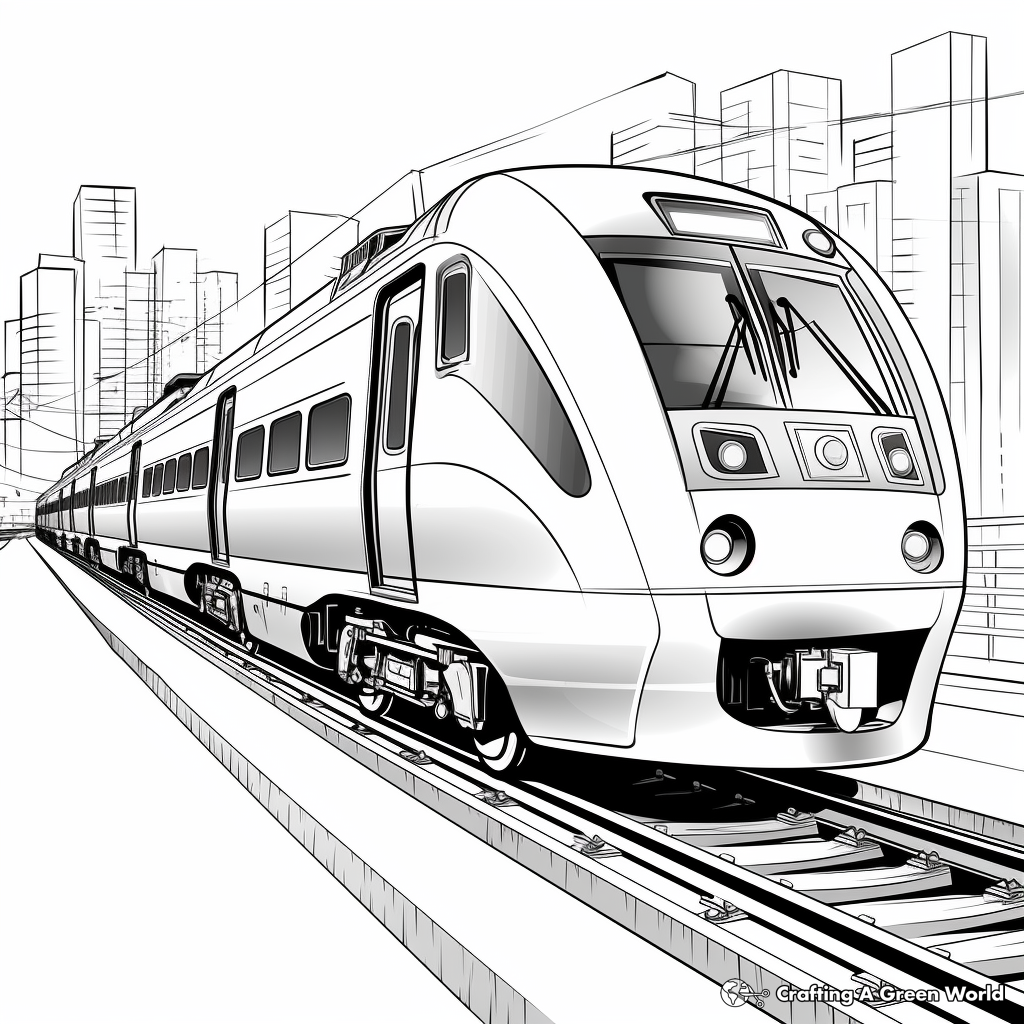 Artistic Abstract Train Coloring Pages 2