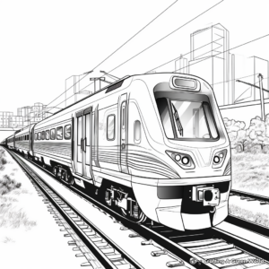 Artistic Abstract Train Coloring Pages 3