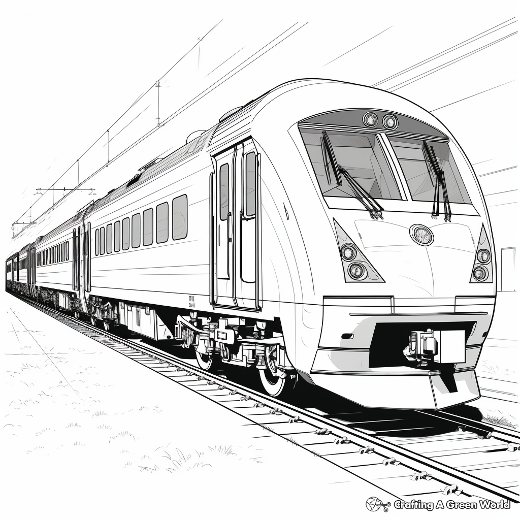 Artistic Abstract Train Coloring Pages 4
