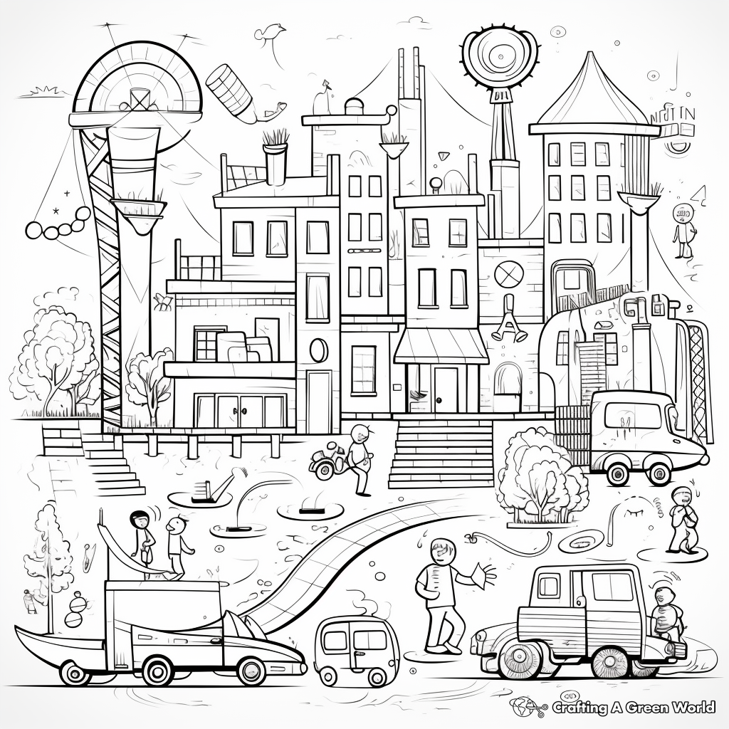 Artistic Blueprint Coloring Pages 2