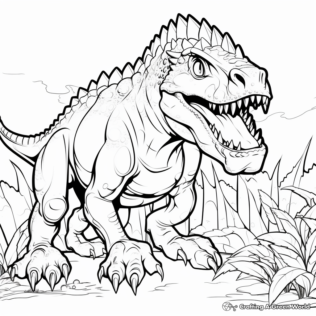 Artistic Carnotaurus Themed Coloring Pages 2