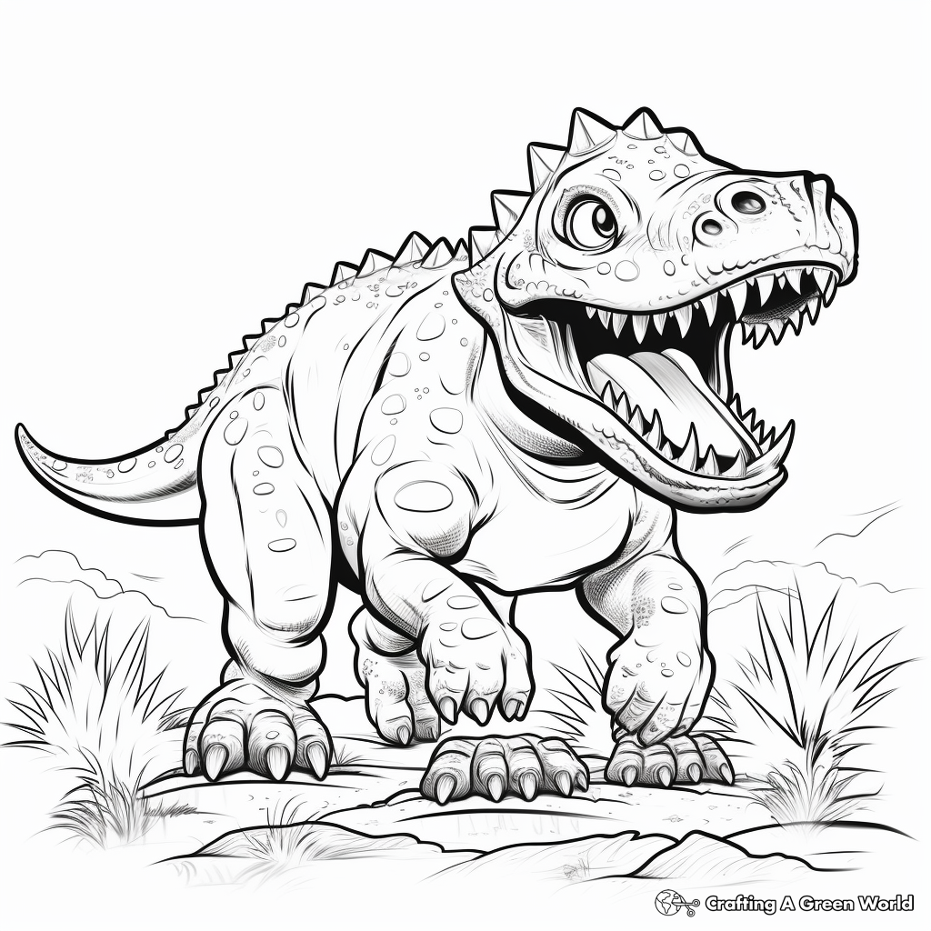 Artistic Carnotaurus Themed Coloring Pages 4