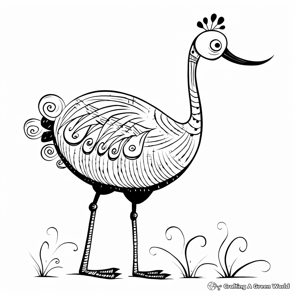 Artistic Chilean Flamingo Coloring Pages 3