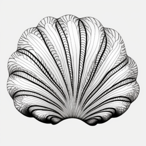 Artistic Clam Shell Pattern Coloring Pages 3