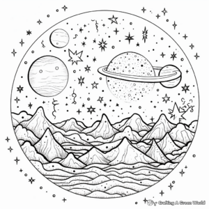 Artistic Constellations within A Galaxy Coloring Pages 1