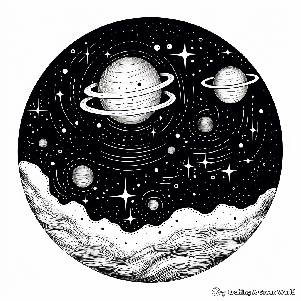 Artistic Constellations within A Galaxy Coloring Pages 2