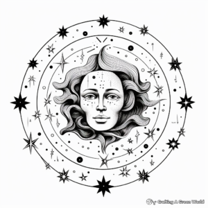 Artistic Constellations within A Galaxy Coloring Pages 3