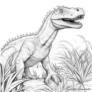 Artistic Detailed Suchomimus Coloring Pages 3