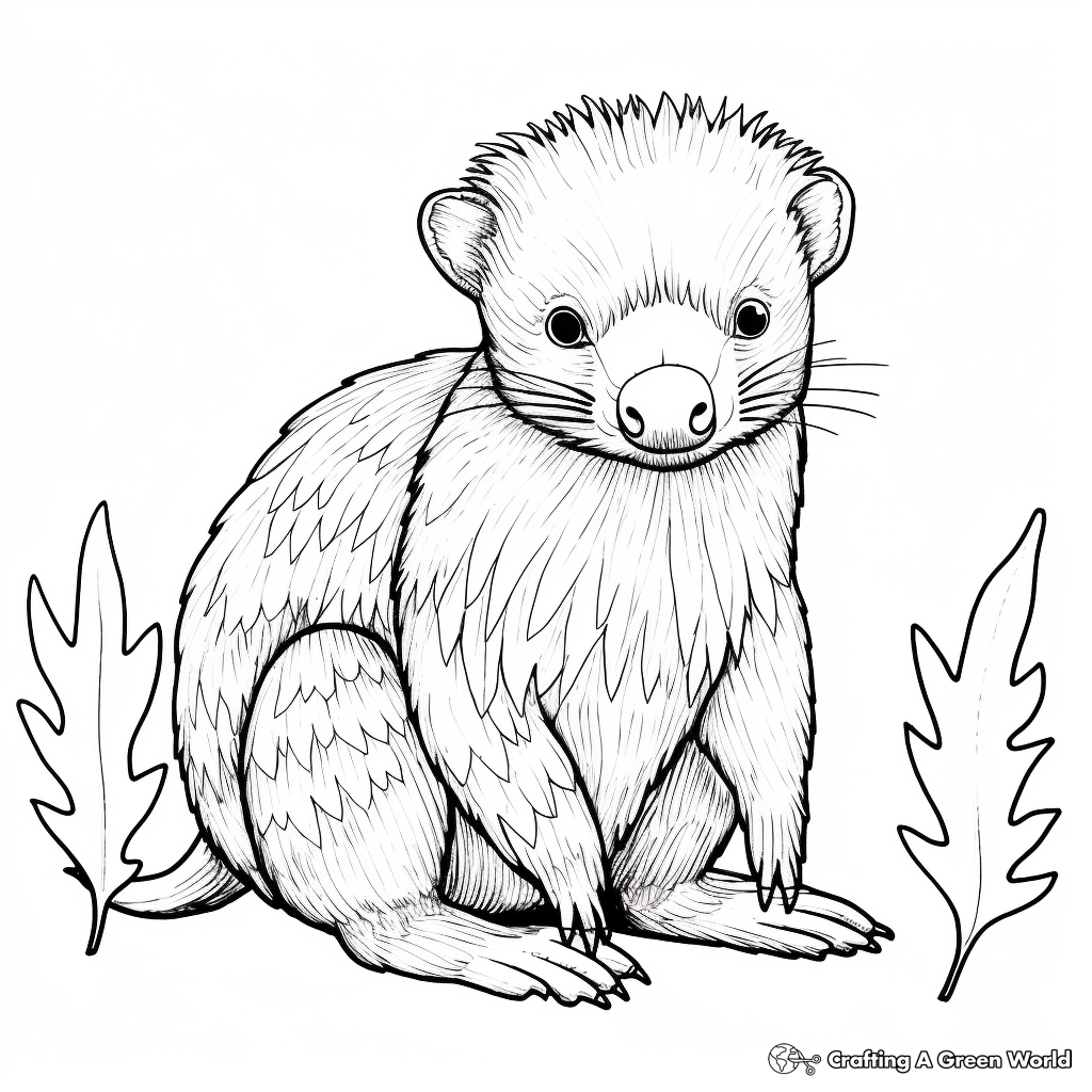 Artistic Echidna Coloring Pages 2