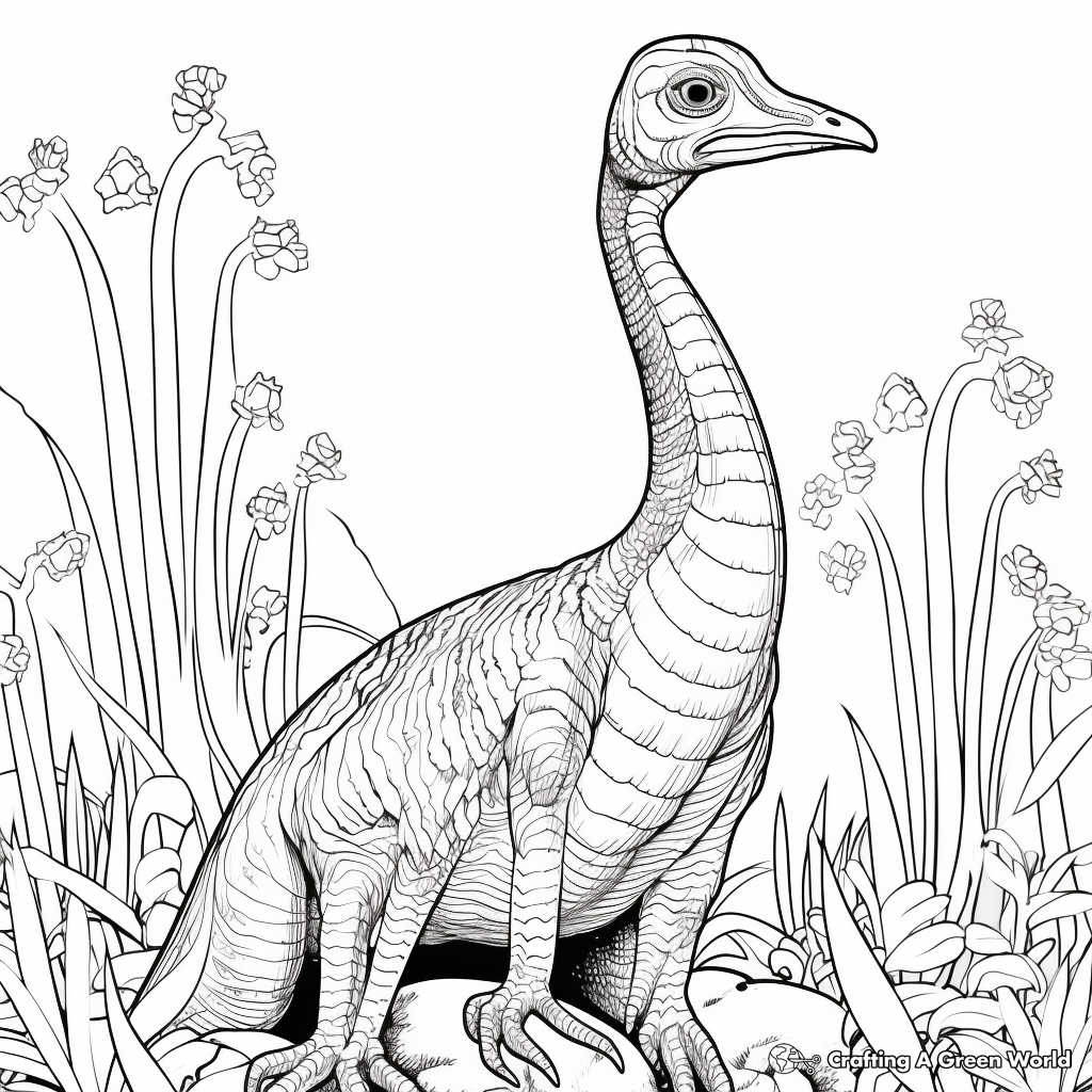 Artistic Interpretation Corythosaurus Coloring Pages 2