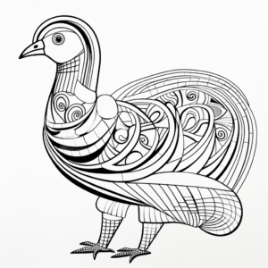 Artistic Lady Amherst's Pheasant Coloring Pages 4