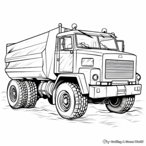 Artistic Math Dump Truck Coloring Pages 1