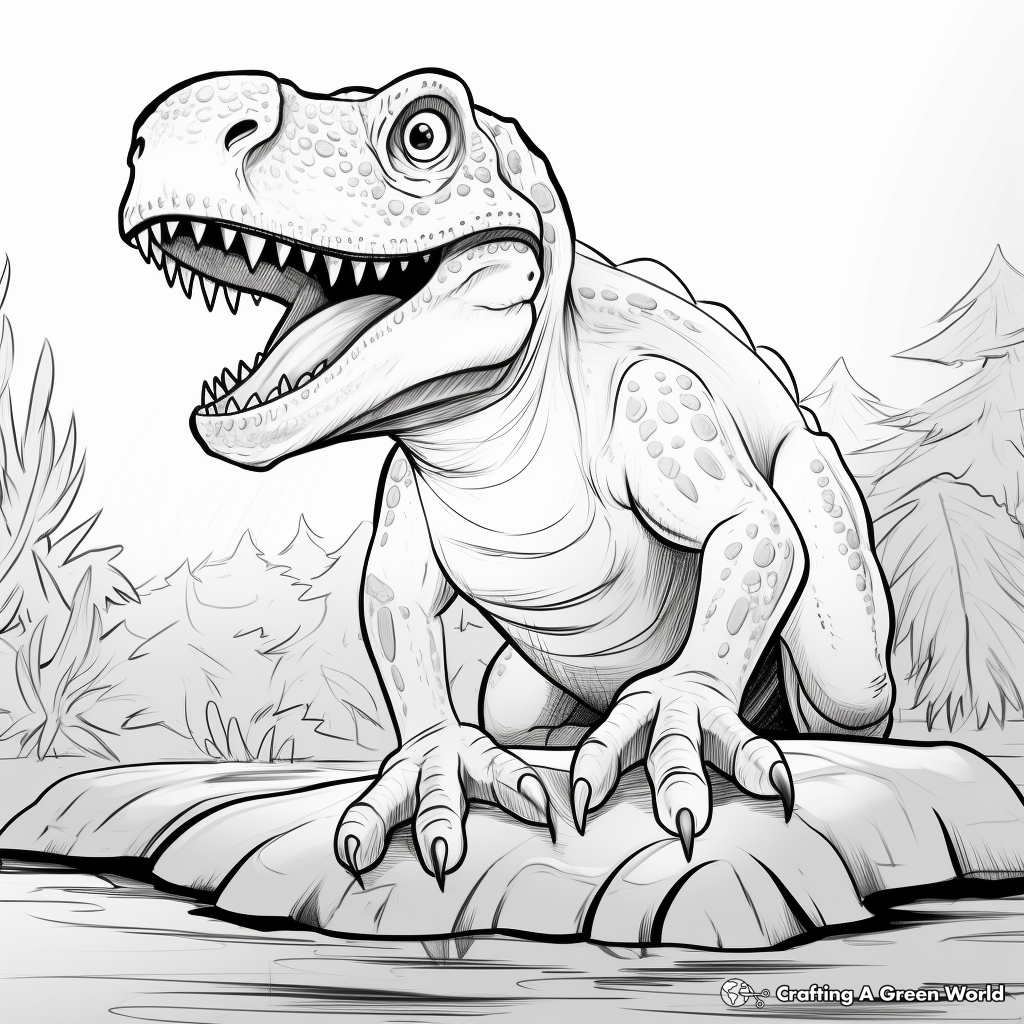 Artistic Megalosaurus Coloring Pages 1
