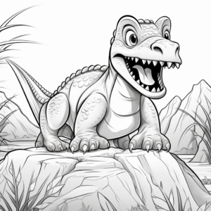 Artistic Megalosaurus Coloring Pages 3