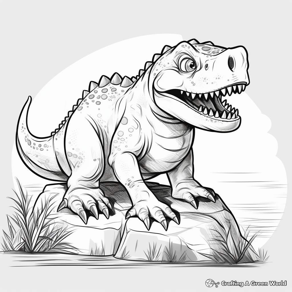 Artistic Megalosaurus Coloring Pages 4