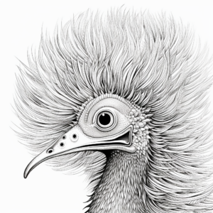 Artistic Ostrich Feathers Coloring Pages 1