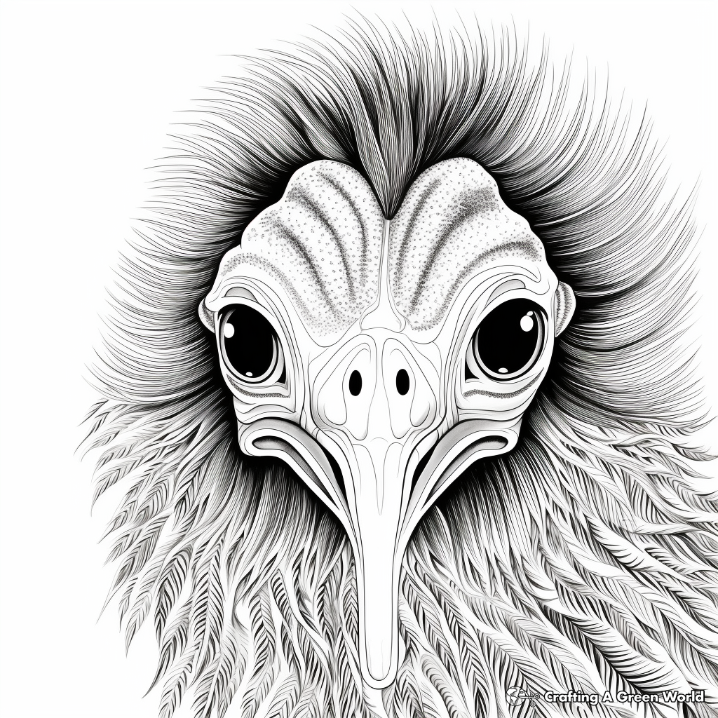 Artistic Ostrich Feathers Coloring Pages 2