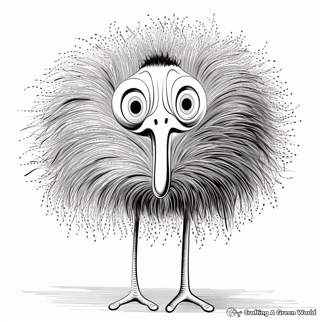 Artistic Ostrich Feathers Coloring Pages 4