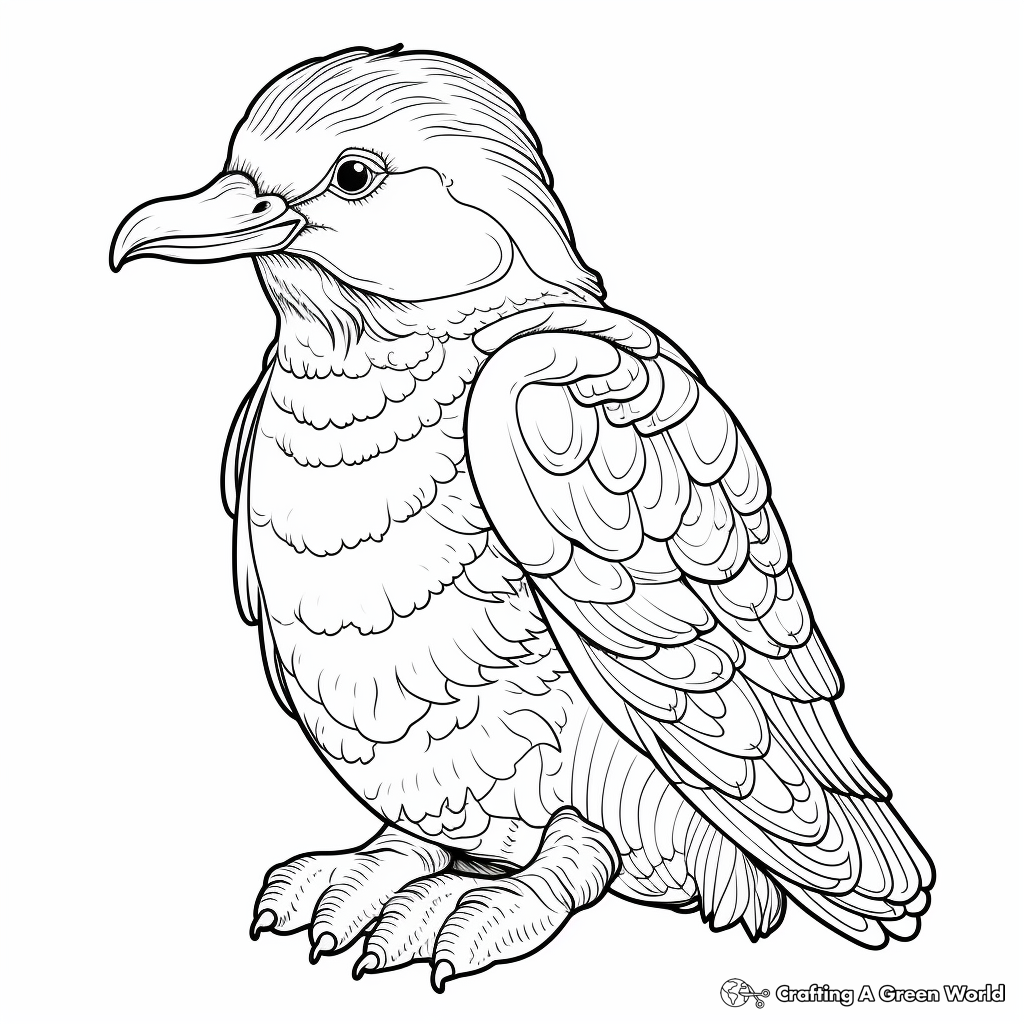 Artistic Penguin Coloring Pages for Adults 3