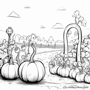 Artistic Squash Garden Coloring Pages 2