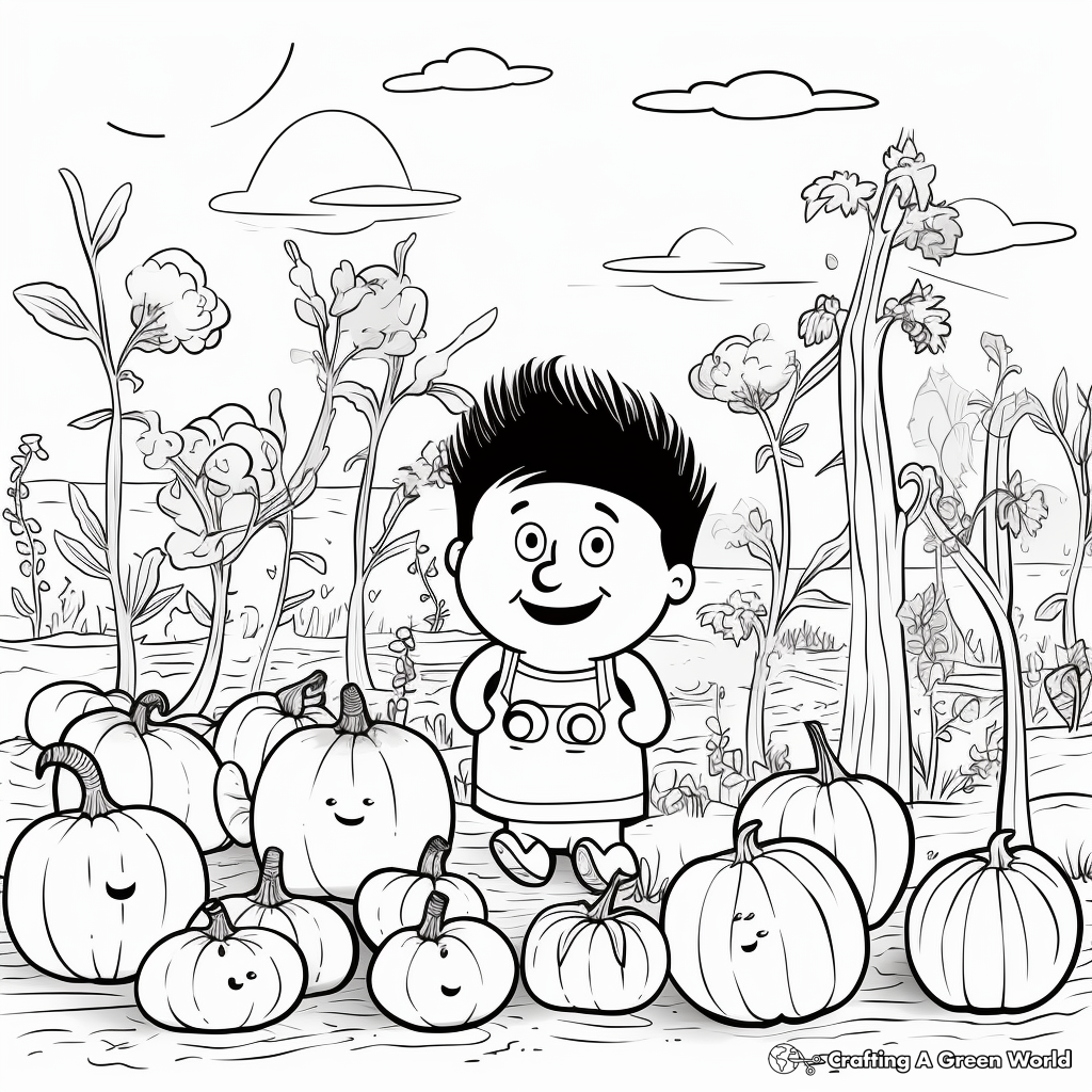 Artistic Squash Garden Coloring Pages 3