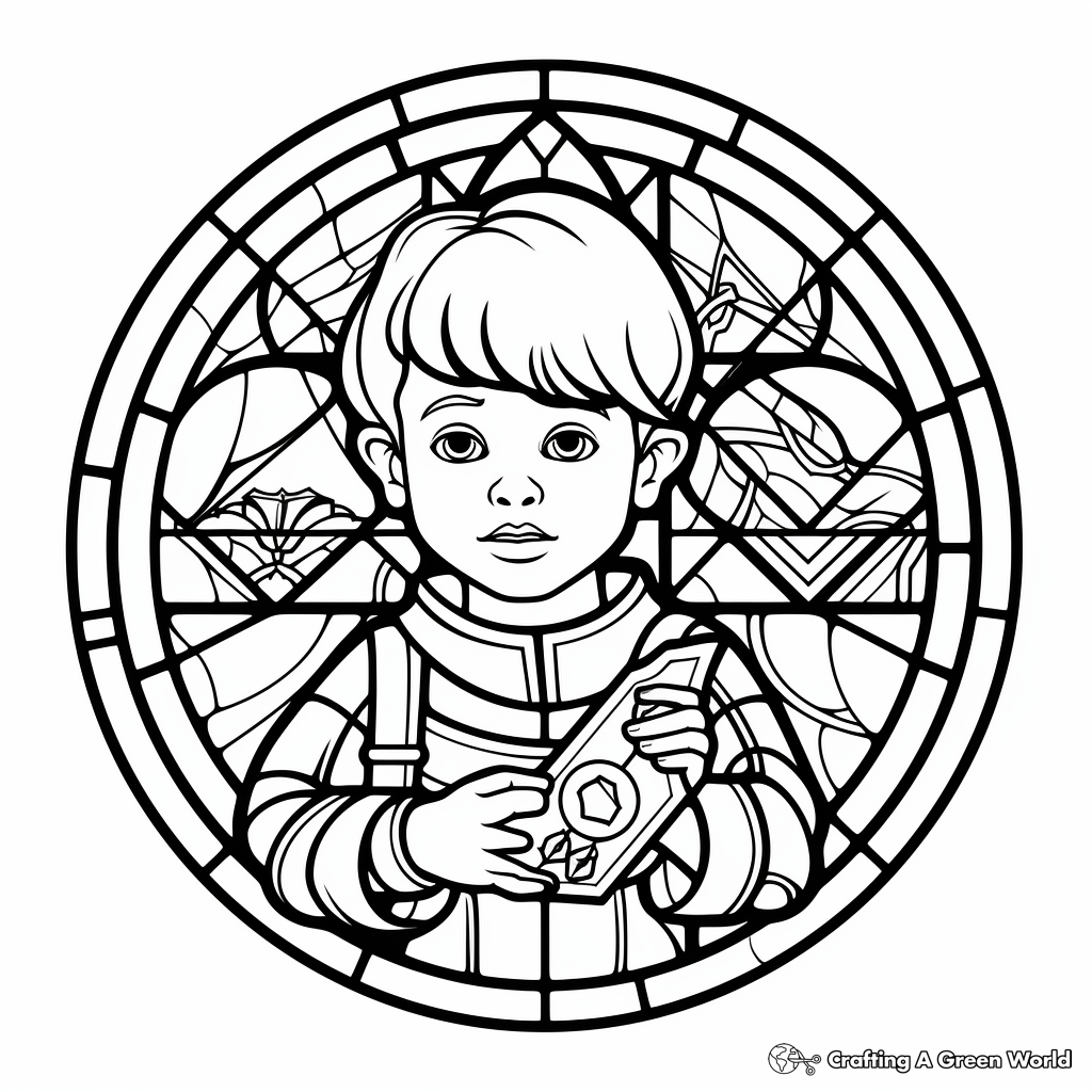 Artistic Stained Glass Coloring Pages 1
