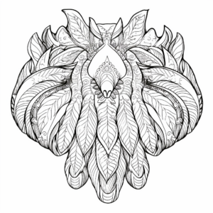 Artistically Detailed Kodiak Bear Paw Coloring Pages 4
