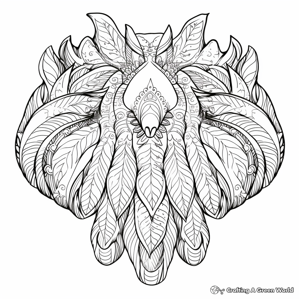 Artistically Detailed Kodiak Bear Paw Coloring Pages 4