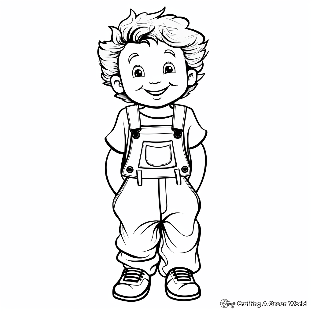 Artsy Abstract Overalls Coloring Pages 4