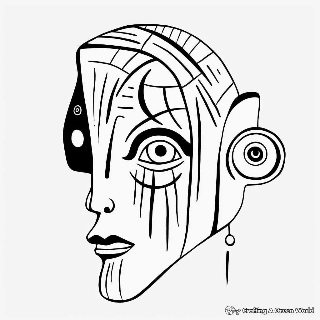 Arty Abstract Ear Coloring Pages 1