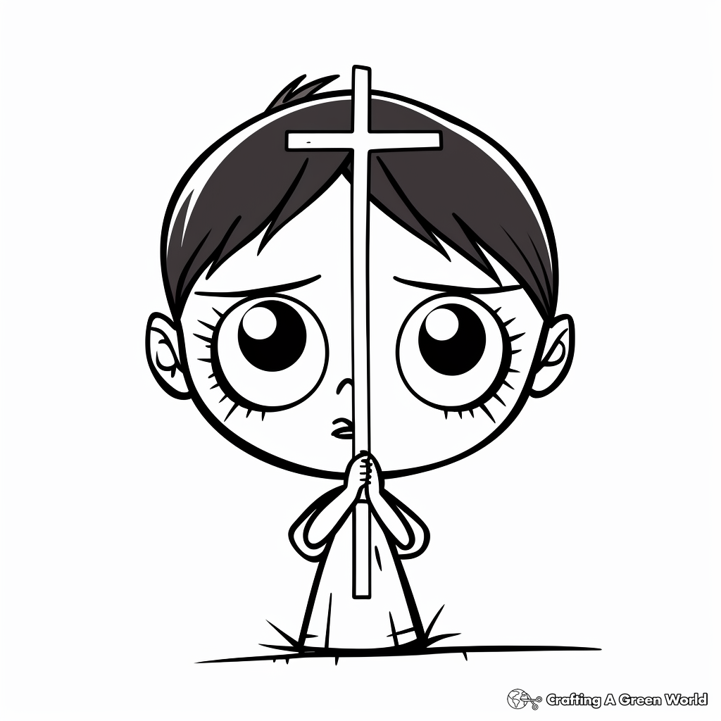 Ash Wednesday Cross Coloring Pages 2