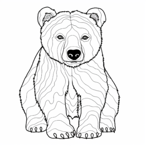 Asian black bear Coloring Pages for Geography Lovers 1