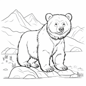 Asian black bear Coloring Pages for Geography Lovers 2