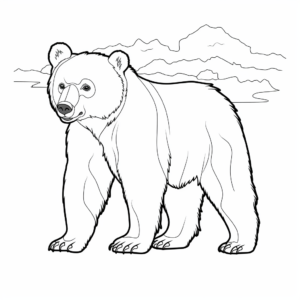 Asian black bear Coloring Pages for Geography Lovers 3
