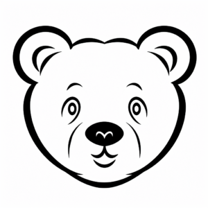 Asian Black Bear Face Coloring Pages 2
