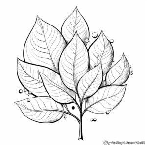 Aspen Leaf Coloring Pages with Autumn Hues 4