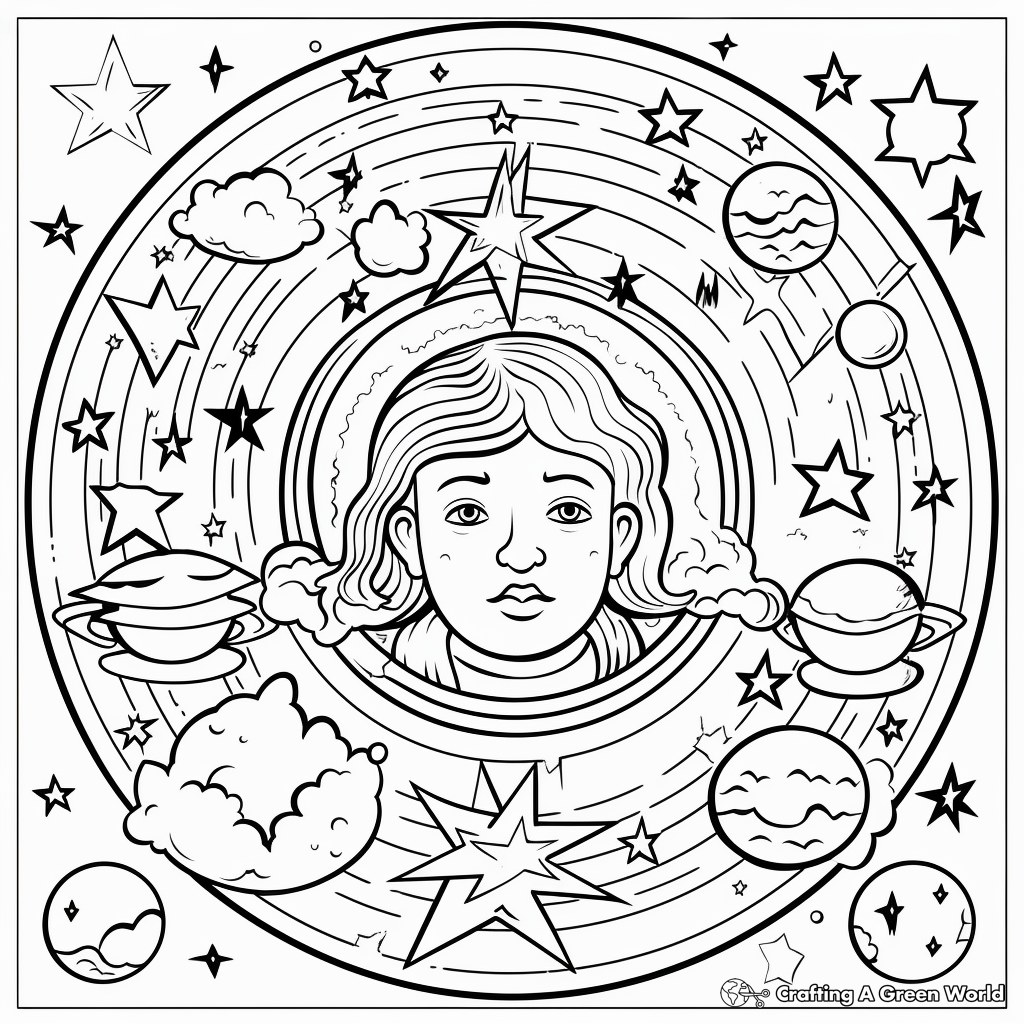 Astonishing Astrology-Themed Coloring Pages 4