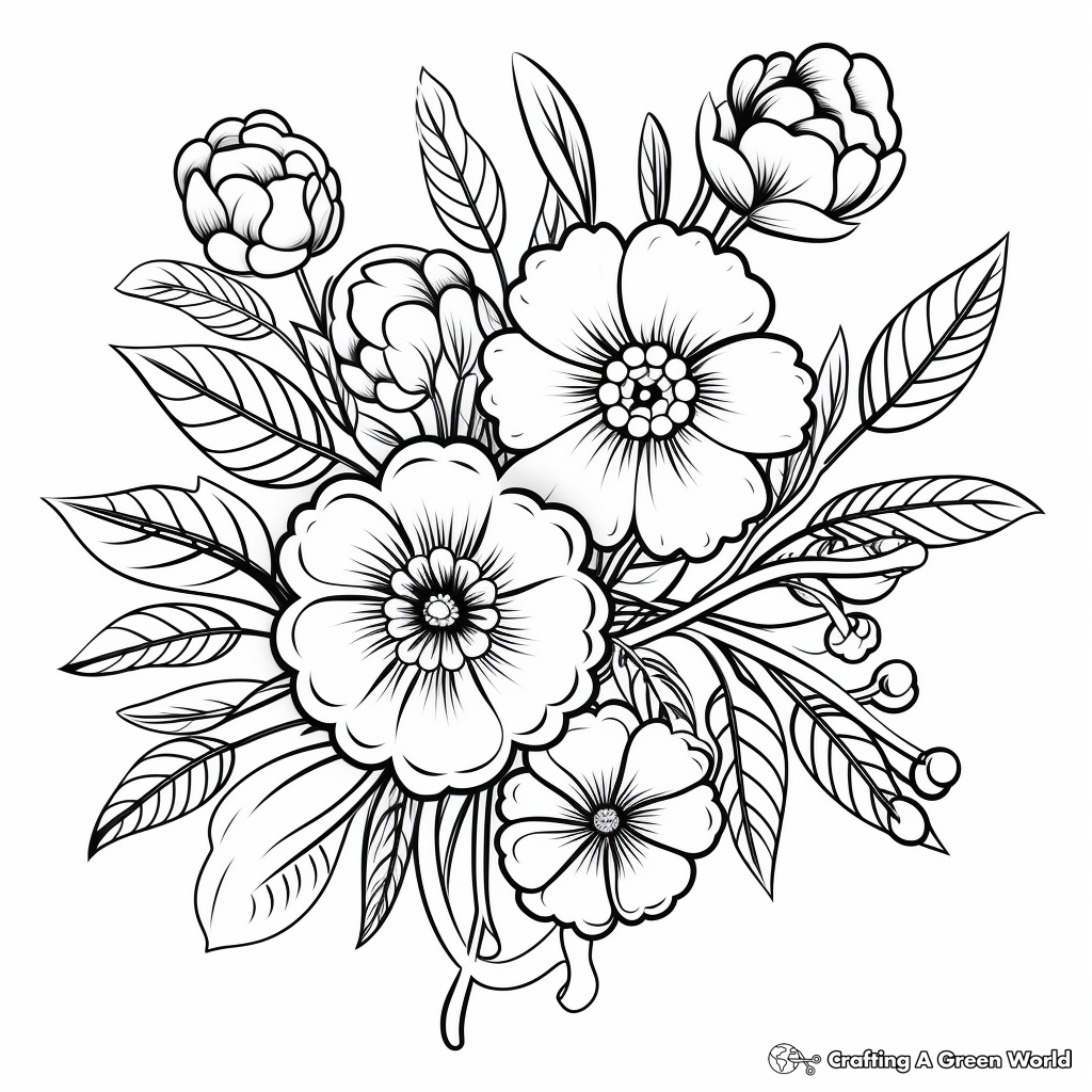 Astonishing Flower Patterns Coloring Pages 4