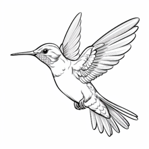 Astonishing Hummingbird and Bee Coloring Pages 2