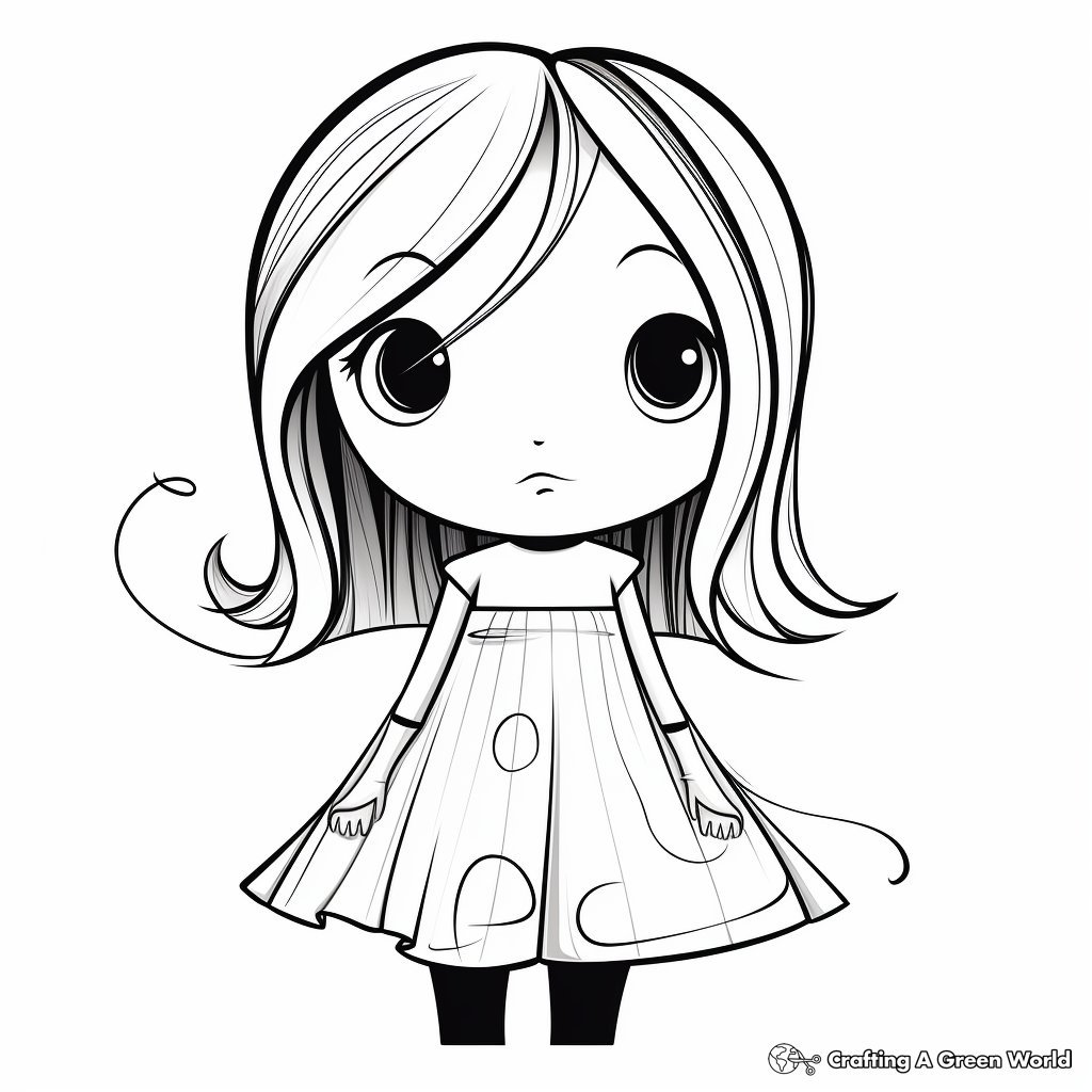 Asymmetric Skirt Coloring Pages 3