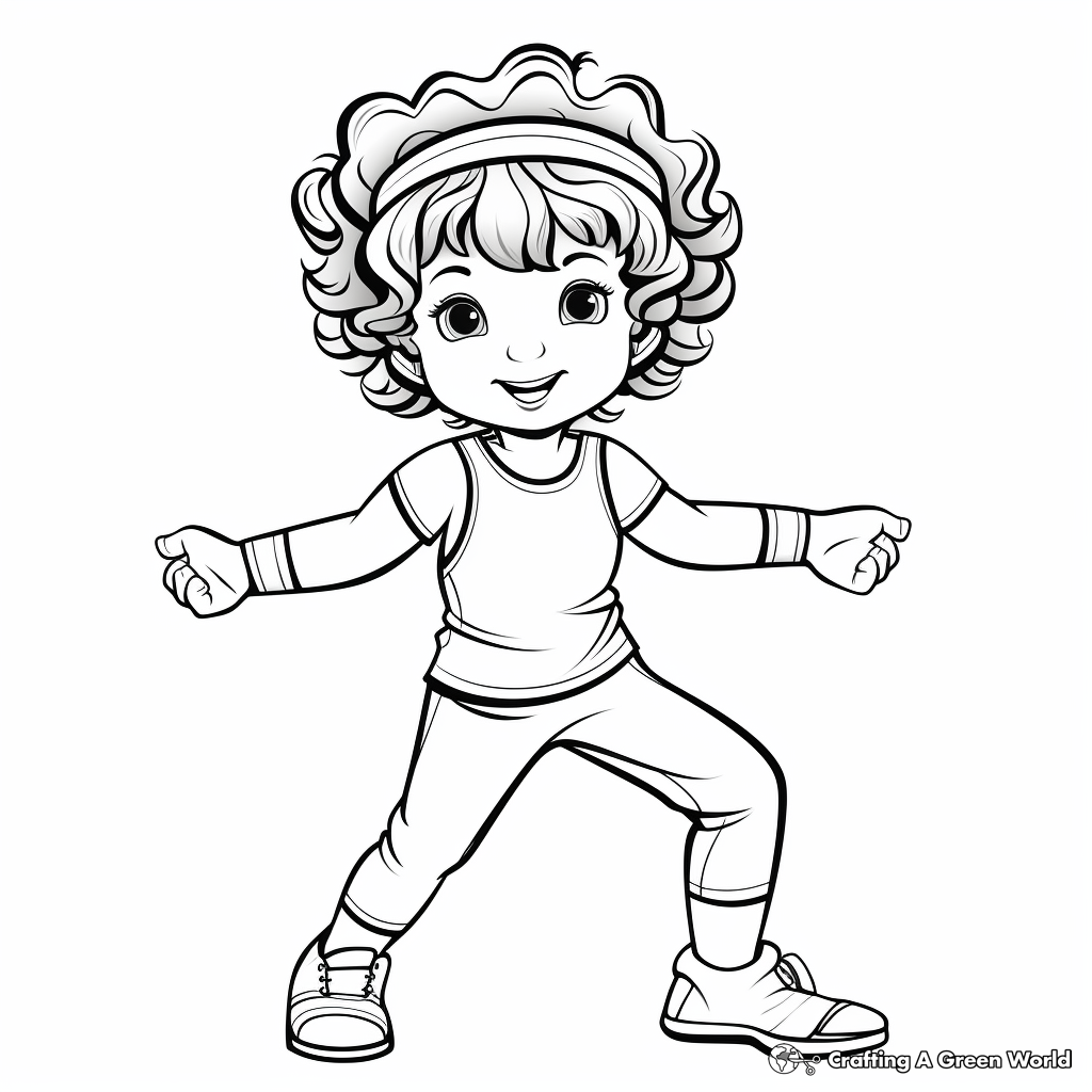 Athletic Aerobics Leotard Coloring Pages 1