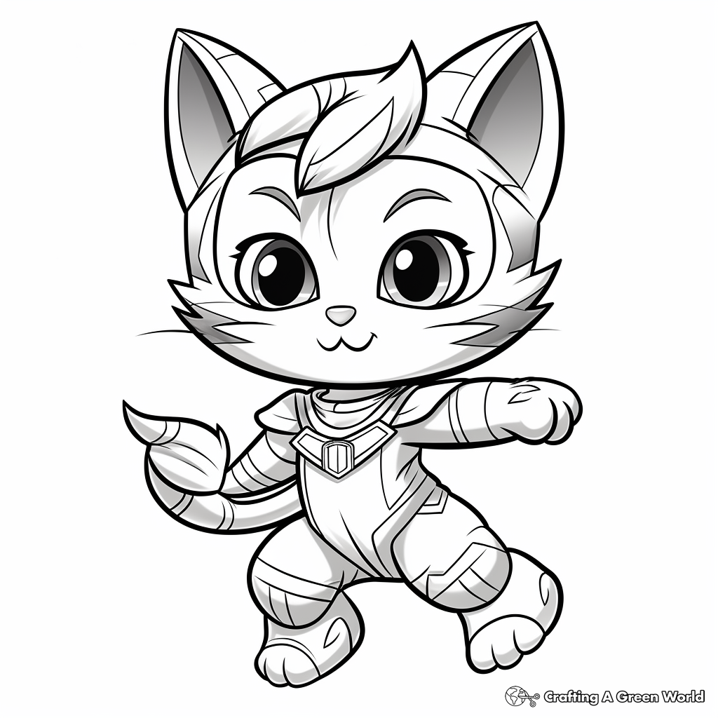 Athletic Super Kitty Olympics Coloring Pages 1
