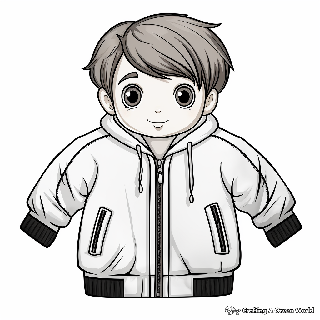 Athletic Tracksuit Jacket Coloring Pages 1