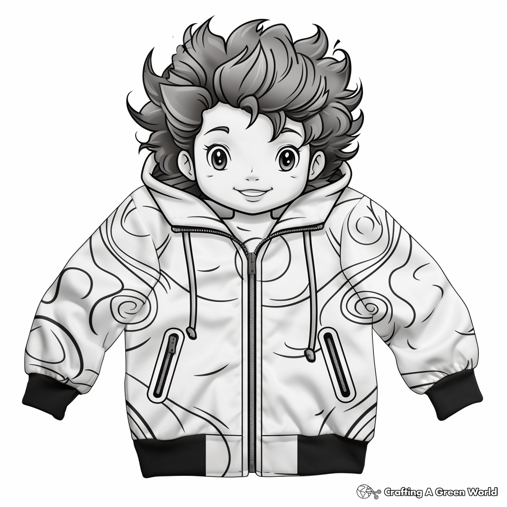 Athletic Tracksuit Jacket Coloring Pages 2